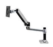 Ergotron LX Desk Mount LCD Arm - Monteringssett (leddarm, skrivebordsklemmemontering,  utvidelsesadapter,  maljemonteringsfot,  7"-stang) for LCD-skjerm - polert aluminium - skjermstørrelse: inntil 34" (45-241-026)
