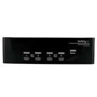 StarTech 4 Port DVI VGA Dual Monitor KVM Switch USB with Audio and USB 2.0 Hub (SV431DDVDUA) - KVM / lyd / USB-svitsj - 4 porter