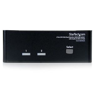 STARTECH 2 Port DVI VGA Dual Monitor KVM Switch USB with Audio & USB 2.0 Hub	 (SV231DDVDUA)
