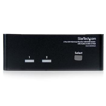 STARTECH 2 Port DVI VGA Dual Monitor KVM Switch USB with Audio & USB 2.0 Hub (SV231DDVDUA $DEL)