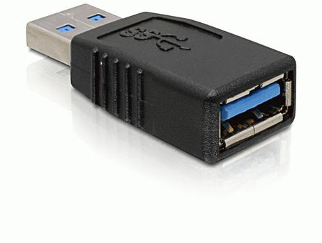 DELOCK Kabel Adapter USB 3.0 A-St.&gt;A-Bu. [bk] (65174)