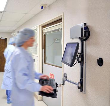 Ergotron LX Wall Mount System monteringssett - Patented Constant Force Technology - for LCD-skjerm / tastatur / mus / CPU - polert aluminium (45-247-026)