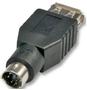 LINDY Adapter USB-Maus an PS/2-Port  USB A F am MD6 M (70000)
