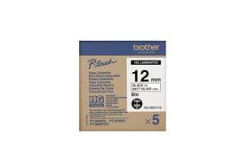 BROTHER Tape/12mm Blk on Silver Tape 5 PK (HGM931V5)
