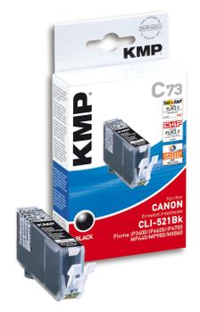 KMP C73 ink cartridge black compatible with Canon CLI-521 BK (1509,0001)