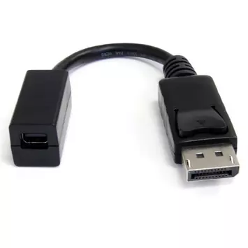 StarTech 6in DisplayPort to Mini DisplayPort Video Cable Adapter - M/F - DP Male to Mini DP Female - Black (DP2MDPMF6IN) - DisplayPort-adapter - 15.2 cm (DP2MDPMF6IN)