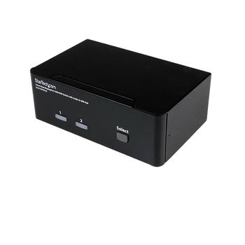 STARTECH 2 Port Dual DisplayPort USB KVM Switch with Audio & USB 2.0 Hub (SV231DPDDUA)