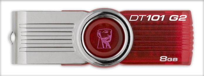 KINGSTON DataTraveler 101 G2 8GB USB Flash Red (DT101G2/8GB)