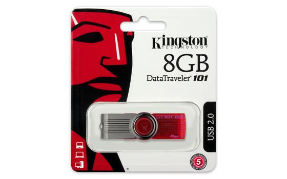 KINGSTON DataTraveler 101 G2 8GB USB Flash Red (DT101G2/8GB)