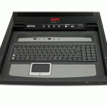 APC 17 inch Rack LCD Console with Integrated 8 Port Analog KVM Switch (AP5808)