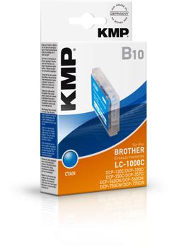 KMP B10 ink cartridge cyan compatible w. Brother LC-1000 C (1035,0003)