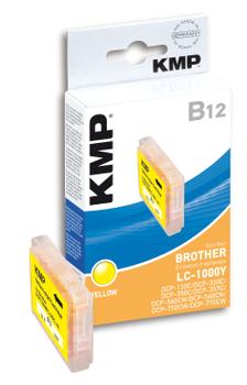 KMP B12 ink cartridge yellow compatible w. Brother LC-1000 Y (1035,0009)