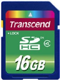 TRANSCEND 16GB SDHC Card Class 4 (TS16GSDHC4)