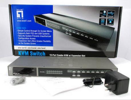 LEVELONE KVM switch-16port USB/PS2 Combo (KVM-1631)