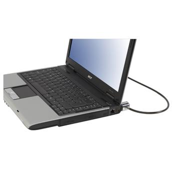 SAFEWARE Vaijerilukko kannettavalle,  1,7 m, sylinterilukko (44445)