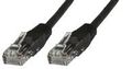 MICROCONNECT U/UTP CAT6 0.3M Black LSZH