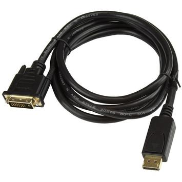 StarTech DisplayPort to DVI Cable - 6ft / 2m - 1920 x 1200 - M/M – DP to DVI Adapter Cable – Passive DisplayPort Monitor Cable (DP2DVI2MM6) - videoadapterkabel - DVI-D til DisplayPort - 1.8 m (DP2DVI2MM6)