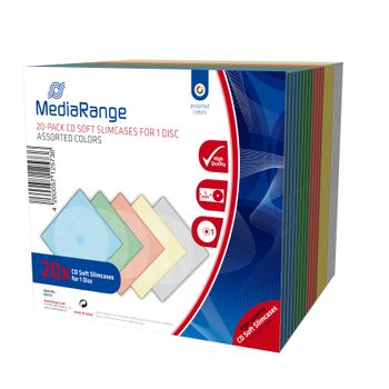 MediaRange CD/DVD Soft-Slimcase Color 5x4 20St (BOX37)