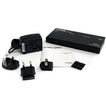 StarTech 2 Port DVI Video Splitter with Audio - DVI Splitter with Audio - 2 Port DVI Splitter - DVI Video Splitter (ST122DVIA) - video/ lyd-splitter - 2 porter (ST122DVIA)