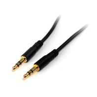 StarTech 3 ft Slim 3.5mm Stereo Audio Cable - M/M - Lydkabel - ministereojakk (hann) til ministereojakk (hann) - 91 cm - svart