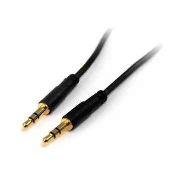 StarTech 3 ft Slim 3.5mm Stereo Audio Cable - M/M - Lydkabel - ministereojakk (hann) til ministereojakk (hann) - 91 cm - svart (MU3MMS)