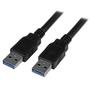 STARTECH 1.8m Black SuperSpeed USB 3.0 Cable A/A