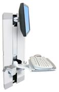 ERGOTRON 9 Inch Vertical Lift With Slide out Keyboard Tray Mouse and Scanner holder Bright White Textured
