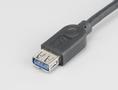 AKASA USB 3.0 kabel, Typ A hane - Typ A hona, 1,5m, svart (AK-CBUB02-15BK)