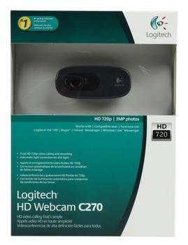 LOGITECH Webcam HD C270 Black (960-000636)