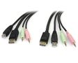 STARTECH "1,8m 4-in-1 USB DisplayPort KVM Switch Cable w/ Audio & Microphone"