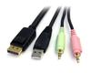 STARTECH "1,8m 4-in-1 USB DisplayPort KVM Switch Cable w/ Audio & Microphone"	 (DP4N1USB6)