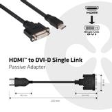 Club 3D video adapter - HDMI / DVI (CAC-HMD>DFD)