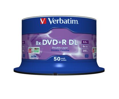 VERBATIM DVD+R DL 8x Matt Silv. 50pk (43758)