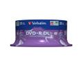 VERBATIM 1x25 DVD+R Double Layer 8x Speed, 8,5GB matt silver