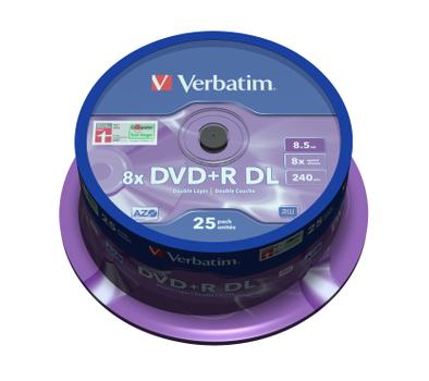 VERBATIM DVD+R Double Layer 8X, 8,8GB (43757)