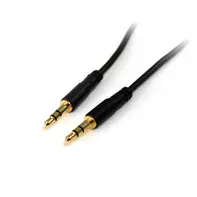 StarTech 15 ft. (4.6 m) 3.5mm Audio Cable - 3.5mm Slim Audio Cable - Gold Plated Connectors - Male/Male - Aux Cable (MU15MMS) - lydkabel - 4.6 m