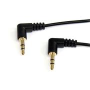 STARTECH 30cm Slim 3.5mm Right Angle Stereo Audio Cable - M/M