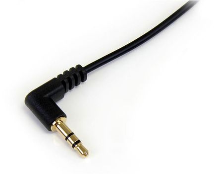 STARTECH 6 FT SLIM 3.5MM TO RIGHT ANGLE STEREO AUDIO CABLE - M/M CABL (MU6MMSRA)