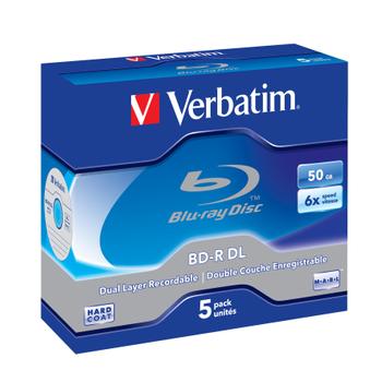 VERBATIM BD-R Double Layer 6X 50GB, 5 Pack JC (43748)
