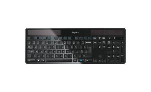 LOGITECH h Wireless Solar Powered Keyboard K750 with unifying 2.4GHz mini USB receiver , powers from sunlight or ambient indoor lighting (920-002929)