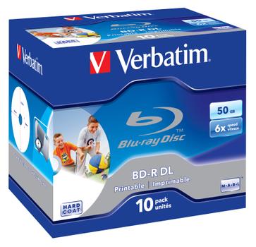 Verbatim 10 x BD-R DL - 50 GB 6x - blekkstråleskrivbar overflate - CD-eske (43736)
