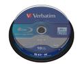 VERBATIM BD-R Single Layer 25Gb 6X White Blue Surface Hard Coat (10)