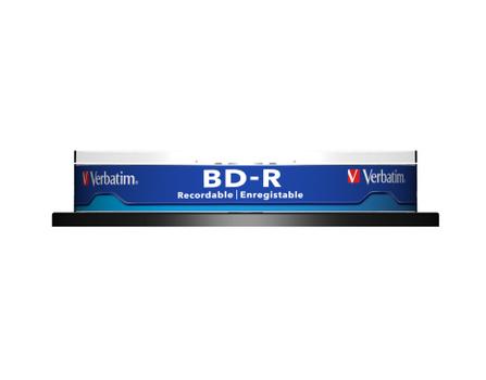 VERBATIM BD-R Single Layer 25Gb 6X White Blue Surface Hard Coat (10) (43742*10)