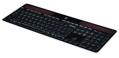 LOGITECH h Wireless Solar Powered Keyboard K750 with unifying 2.4GHz mini USB receiver , powers from sunlight or ambient indoor lighting (920-002929)