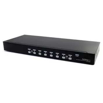 StarTech 8 Port VGA KVM Switch - 1U Rack Mount - USB VGA KVM Switch with Audio - 1920 x 1440 @60hz - KVM Video Switch (SV831DUSBAU) - KVM / lydsvitsj - 8 porter (SV831DUSBAU)