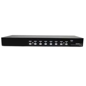 StarTech 8 Port VGA KVM Switch - 1U Rack Mount - USB VGA KVM Switch with Audio - 1920 x 1440 @60hz - KVM Video Switch (SV831DUSBAU) - KVM / lydsvitsj - 8 porter (SV831DUSBAU)