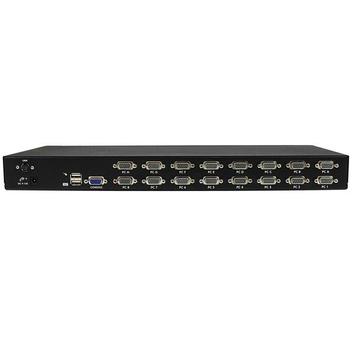 StarTech 16 Port 1U Rackmount USB KVM Switch with OSD (SV1631DUSBU) - KVM-svitsj - 16 porter (SV1631DUSBU)