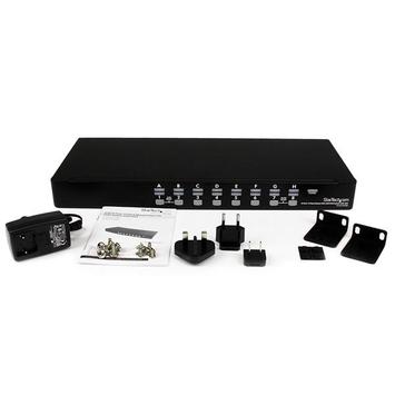 StarTech 16 Port 1U Rackmount USB KVM Switch with OSD (SV1631DUSBU) - KVM-svitsj - 16 porter (SV1631DUSBU)