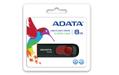 A-DATA ADATA 8GB USB Stick C008 Slider USB 2.0 black red (AC008-8G-RKD)