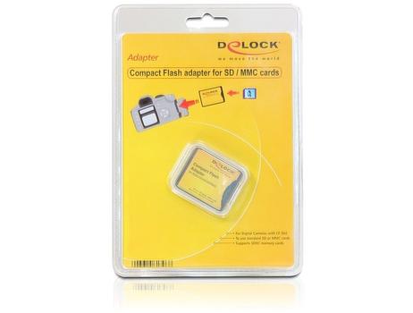 DELOCK Compact Flash Adapter fÃ¼r SD / MMC, Kartenleser SD, SDHC, SDXC, MMC 1x CompactFlash Adapter (CF-SD1)